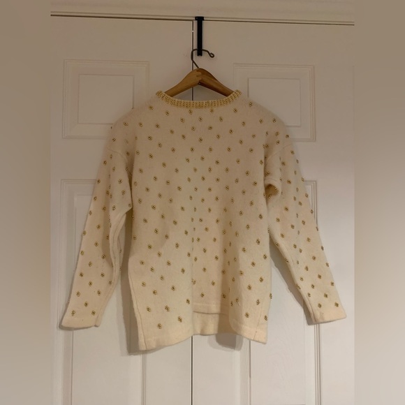 A. GIANNETTI 100% 2 PLY CASHMERE HAND BEADED  SWEATER - Picture 2 of 10